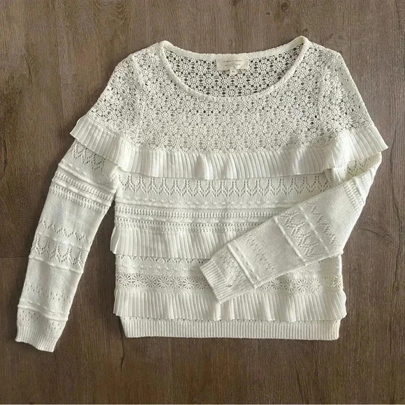 La Maille Sézane Tilla Jumper Sweater - White Ivory - Size XS - Picture 6 of 14